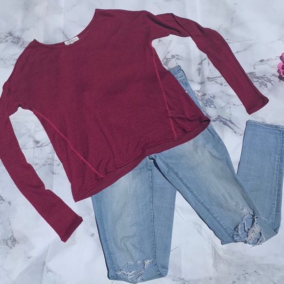 Red/burgundy long sleeve - Picture 2 of 2